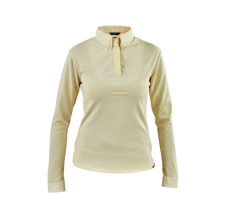 Aubrion Young Rider Long Sleeve Tie Shirt in Yellow