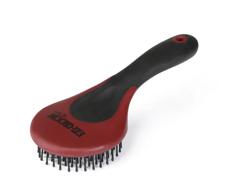 Ezi-Groom Grip Mane and Tail Brush in Burgundy
