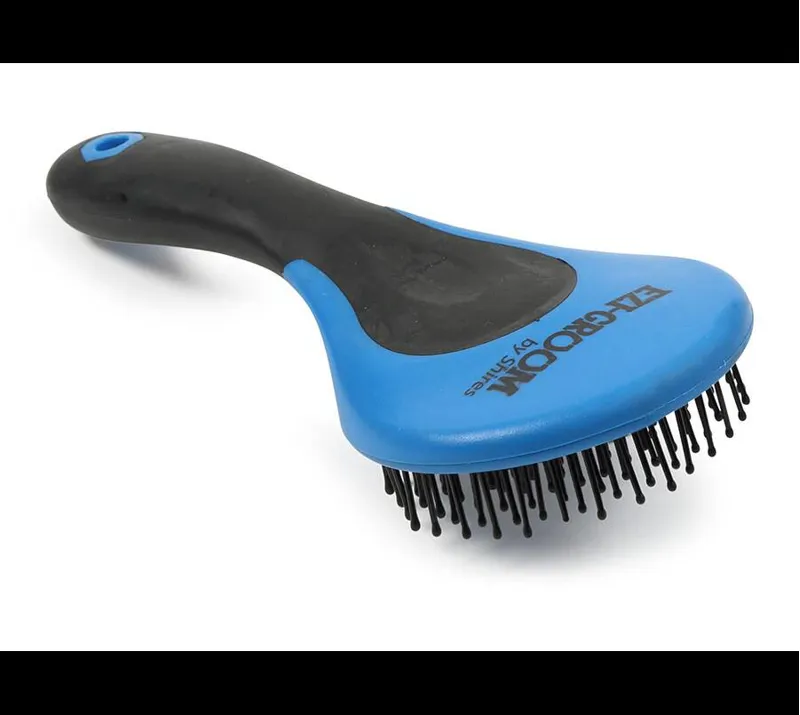 Shires Ezi-Groom Grip Mane And Tail Brush In Blue