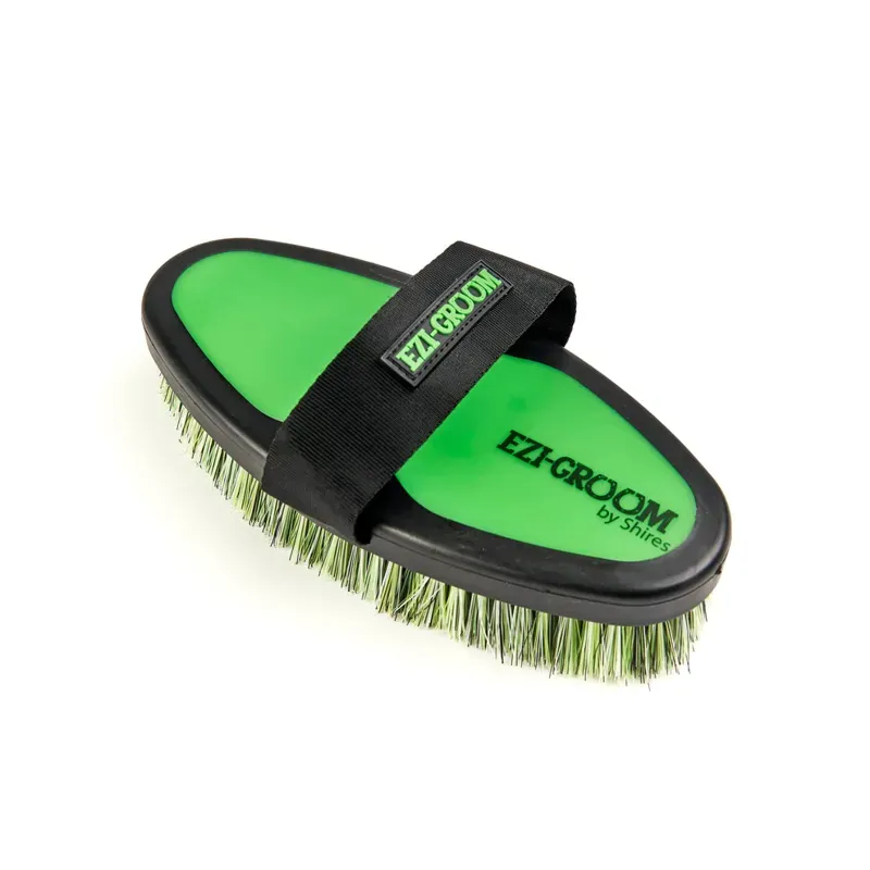 Shires Large Ezi-Groom Body Brush in Lime Green