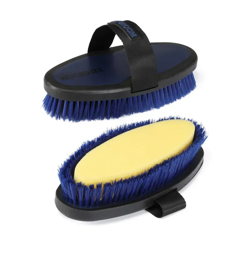 Shires Large Ezi-Groom Grip Body Wash Brush in Navy