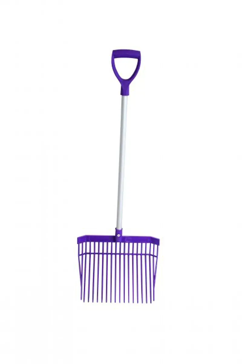 Red Gorilla Short D Handle Bedding Fork in Purple