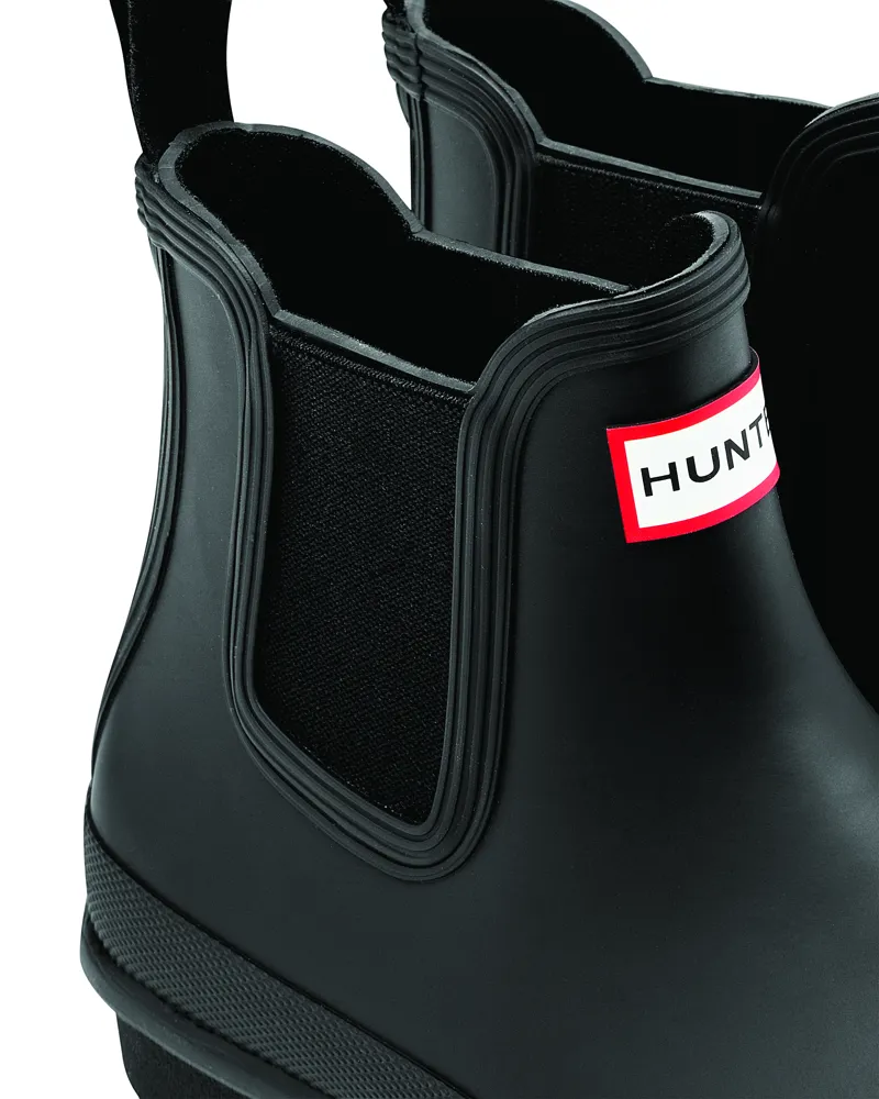 Hunter Womens Original Chelsea Boots in Black-4