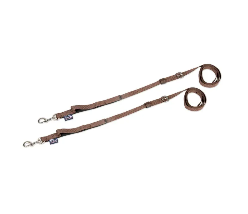 Shires Nylon Web Side Reins in Brown
