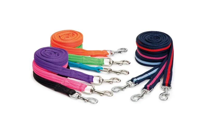 Arma Cushion Web Lead Rein in Black 1.8m-1