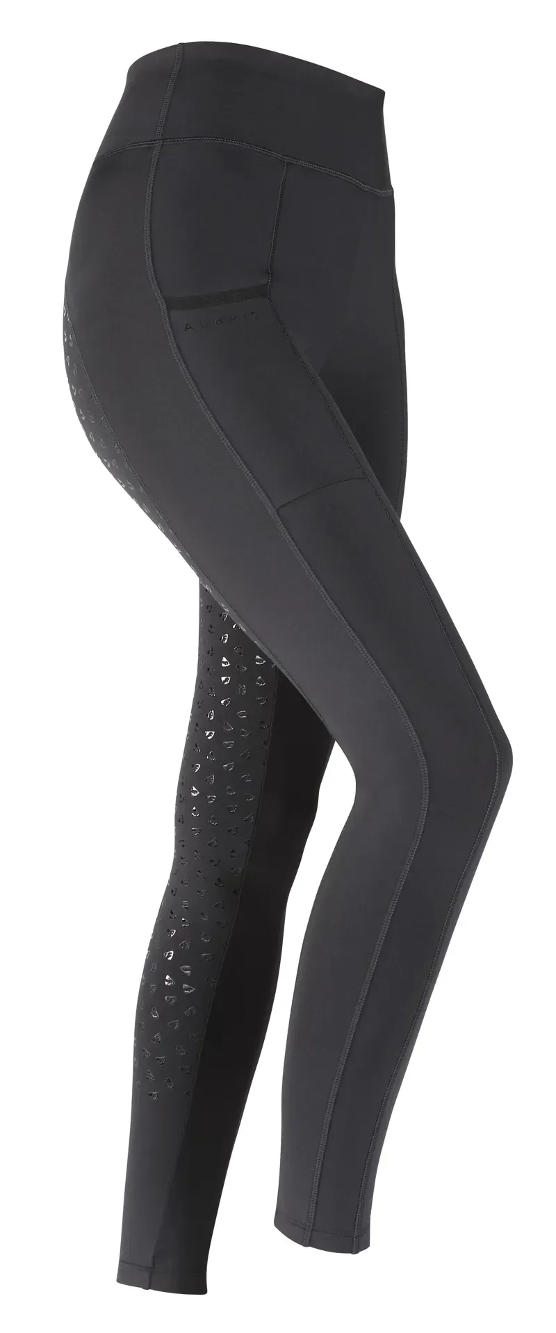 Aubrion Hudson Girl's Riding Tights in Black
