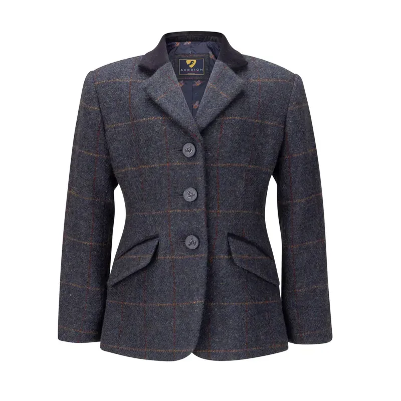 Aubrion Childs Saratoga Jacket in Juniper Navy Check