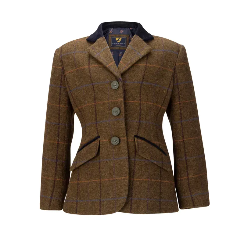 Aubrion Childs Saratoga Jacket in Oak Brown Check