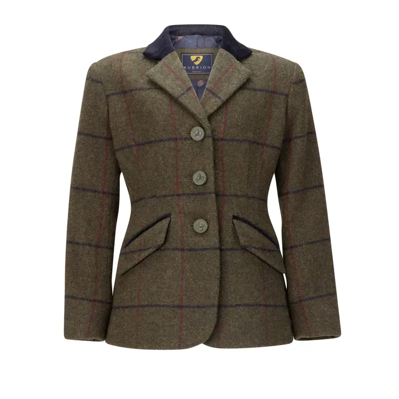 Aubrion Childs Saratoga Jacket in Spruce Green Check
