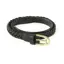 Aubrion Plaited Leather Belt in Black