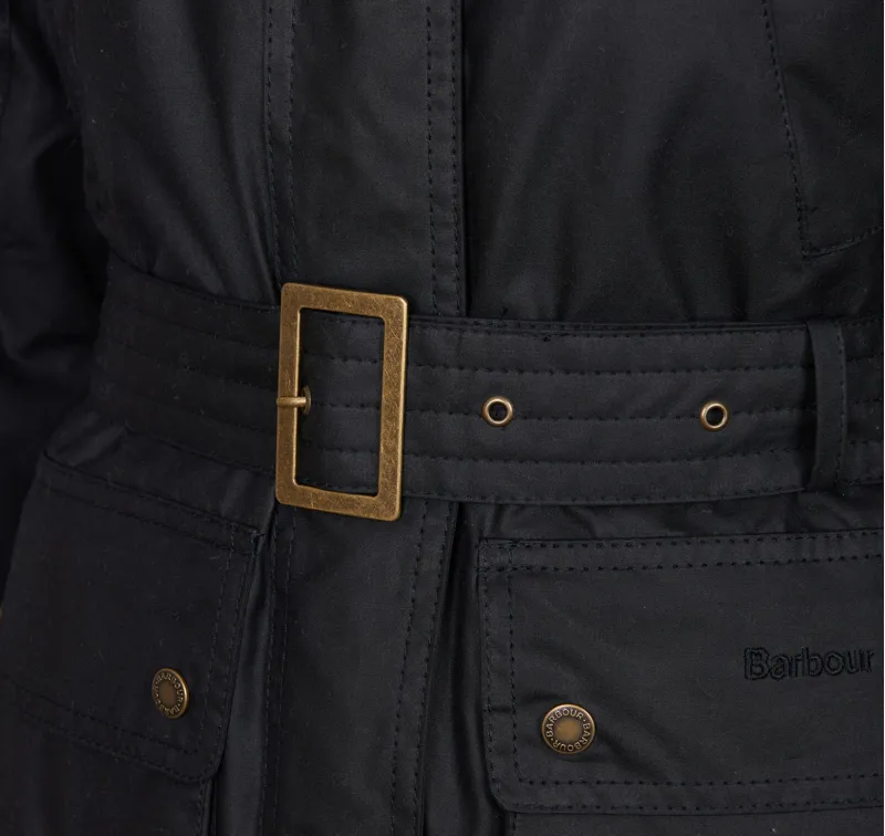 Barbour Montgomery Wax Jacket in Black-5