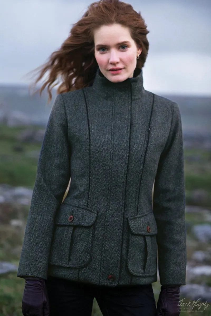 Jack Murphy Prue Tweed Jacket Blue Teal