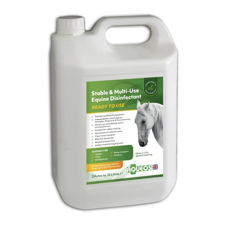 Aqueos 5 litre Equine Ready To Use Disinfectant