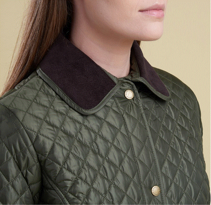 Barbour Broom Quilted Jacket in Olive-4