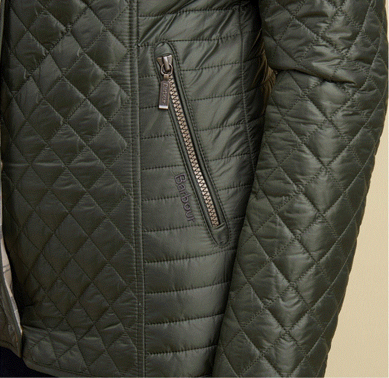 Barbour Broom Quilted Jacket in Olive-5