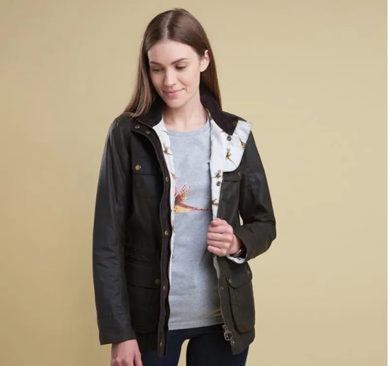 Barbour Ladies Broom Wax Jacket in Olive