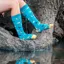 Bartleby Women's Size 4-8 Funky Patterned Welly Socks in Doggy Divas