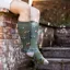 Bartleby Men's Size 6-11 Outdoor Funky Patterned Welly Socks in Retro Tractor