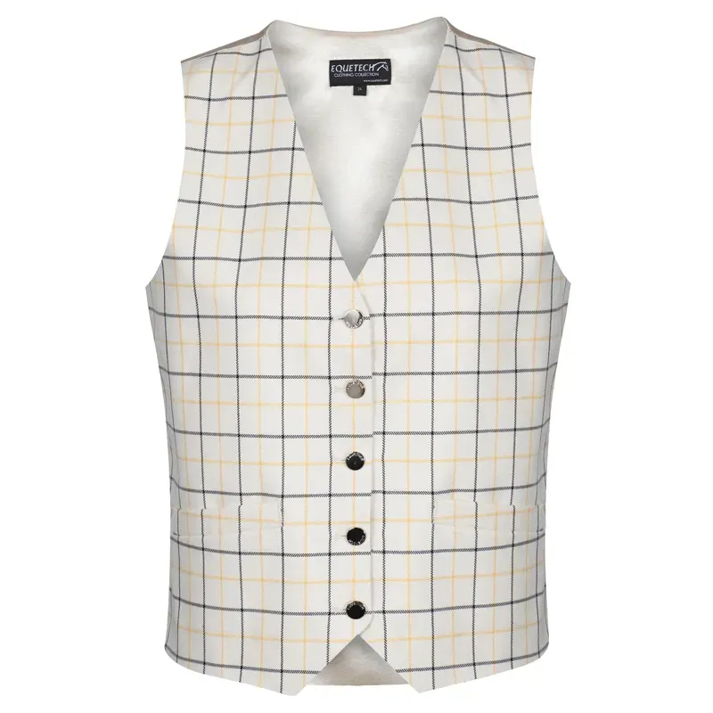 Equetech Classic Tattersall Check Waistcoat in White