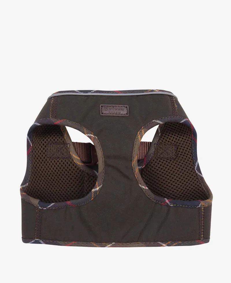 Barbour Wax Step In Dog Harness in Olive