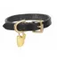 Digby and Fox Flat XXS Leather Dog Collar in Black