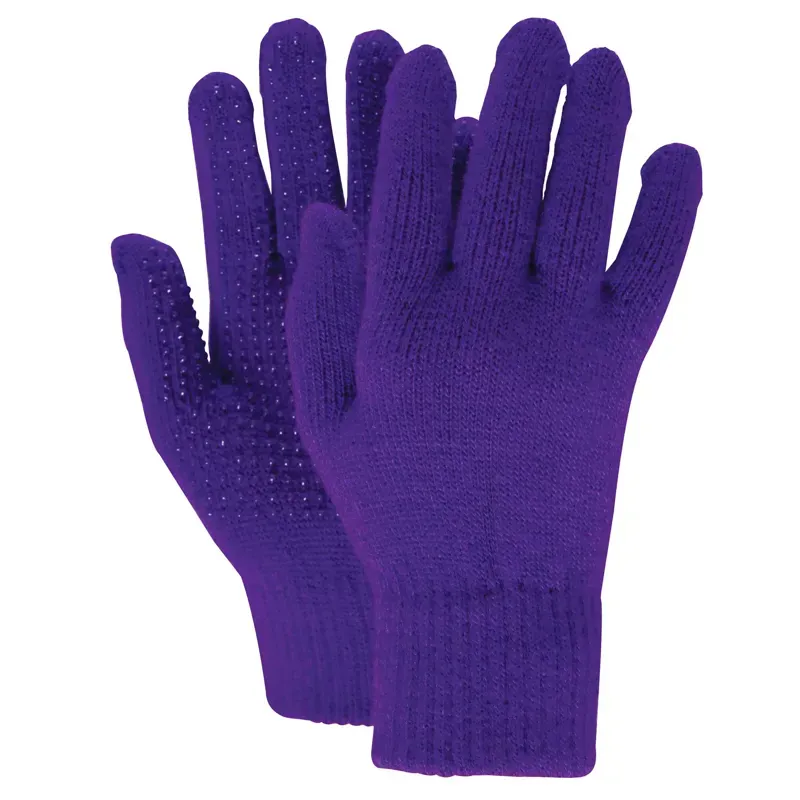 Dublin Magic Pimple Riding Grip Gloves in Dark Purple