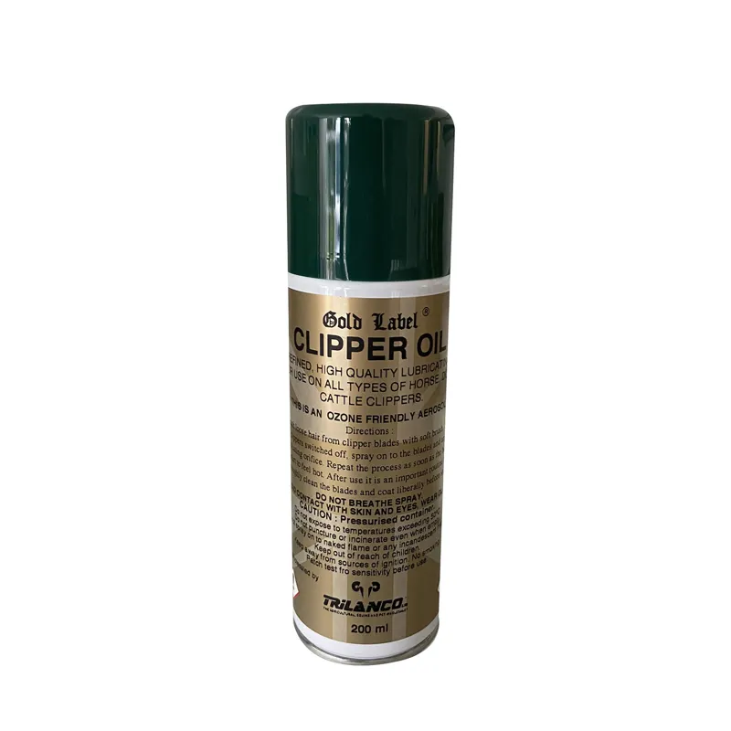 Gold Label 200ml Clipper Oil Aerosol in Gold