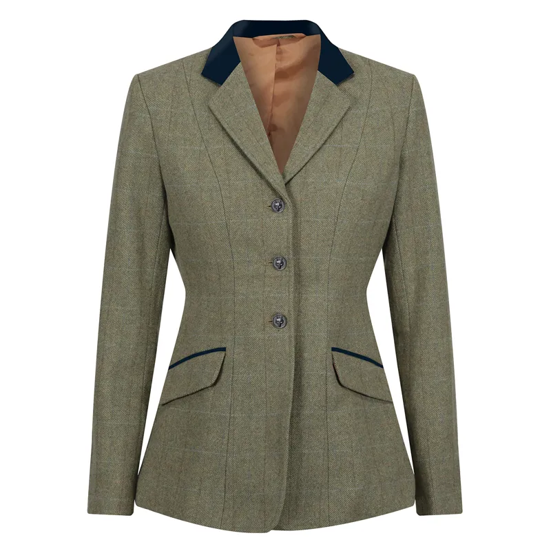 Equetech Thornborough Deluxe Tweed Riding Jacket in Green