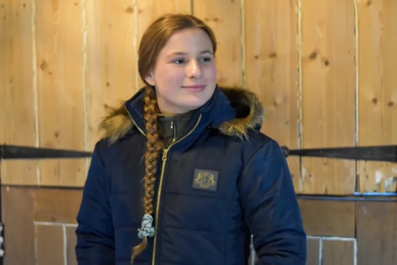 Equestre Co. Elite Young Rider Long Riding Jacket in Navy-3