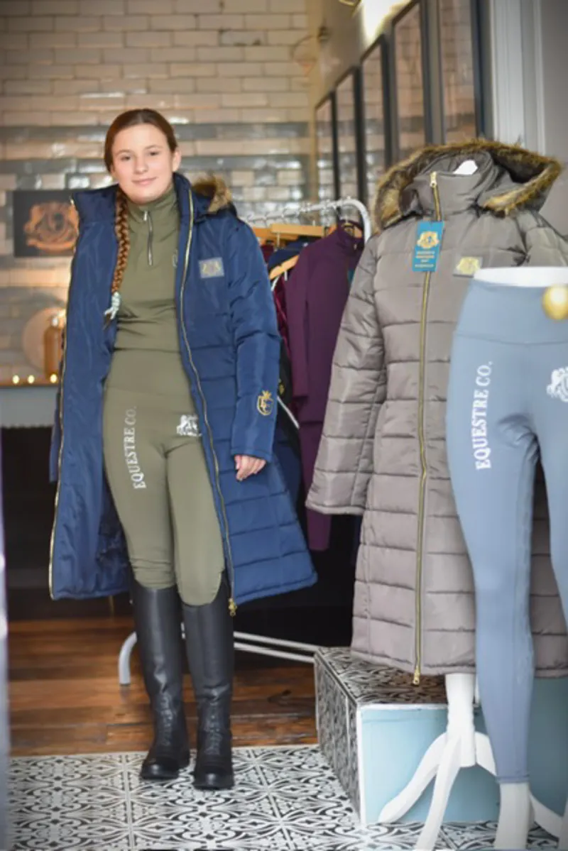 Equestre Co. Elite Young Rider Long Riding Jacket in Navy-4