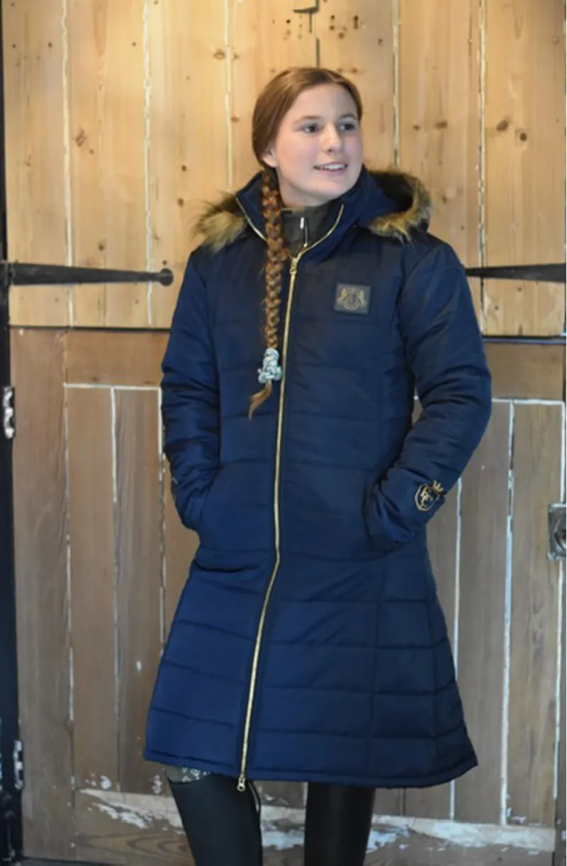 Equestre Co. Elite Young Rider Long Riding Jacket in Navy