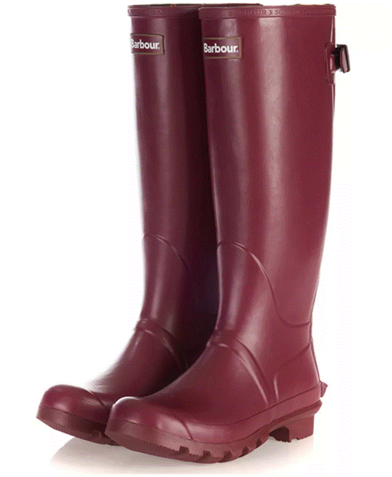 Barbour Jarrow Wellingtons in Burgundy-4