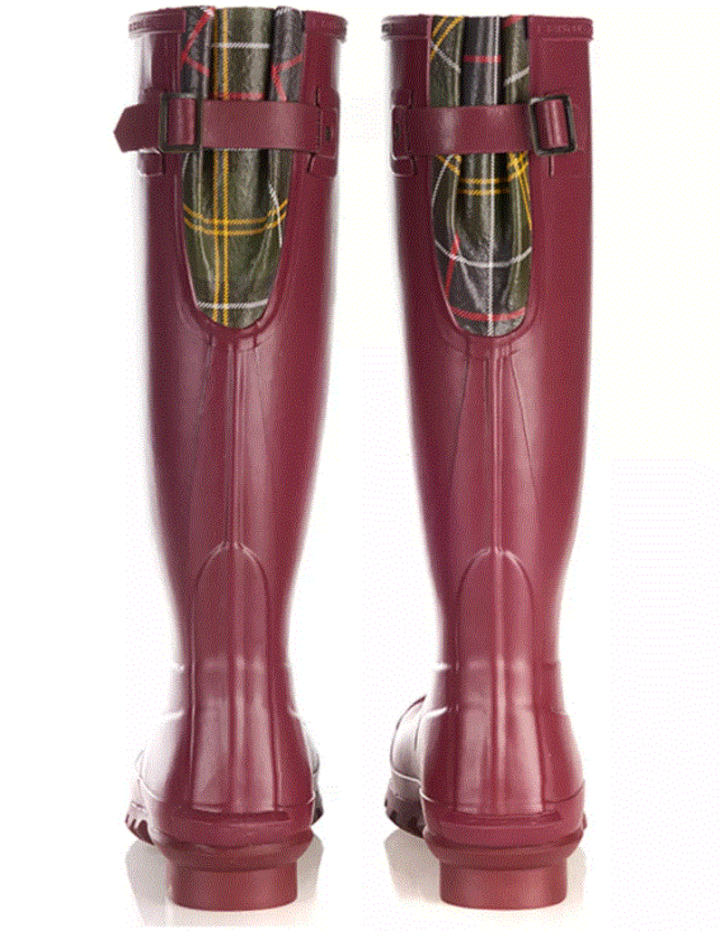 Barbour Jarrow Wellingtons in Burgundy-1