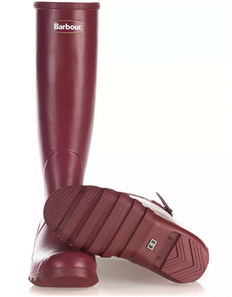 Barbour Jarrow Wellingtons in Burgundy-2