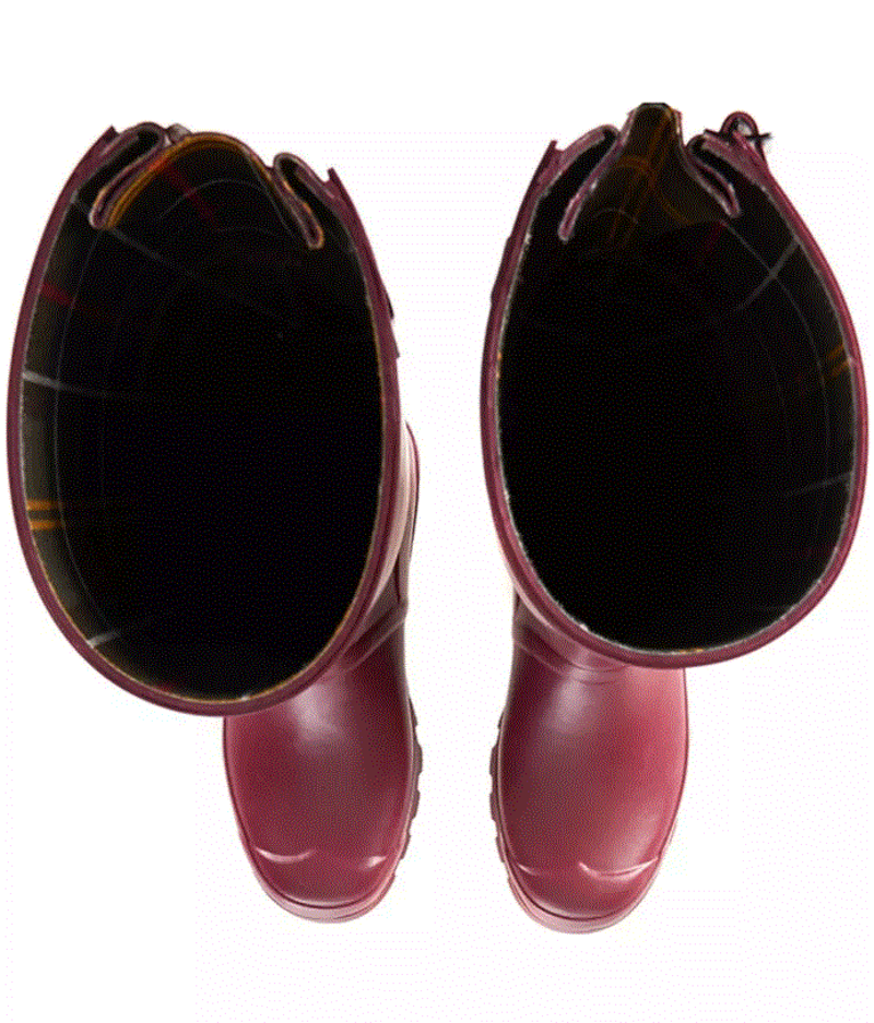 Barbour Jarrow Wellingtons in Burgundy-5