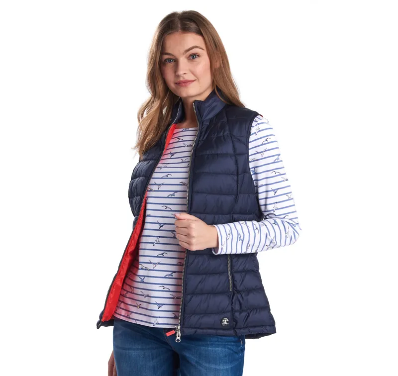 Barbour Deerness Gilet in Navy Coral
