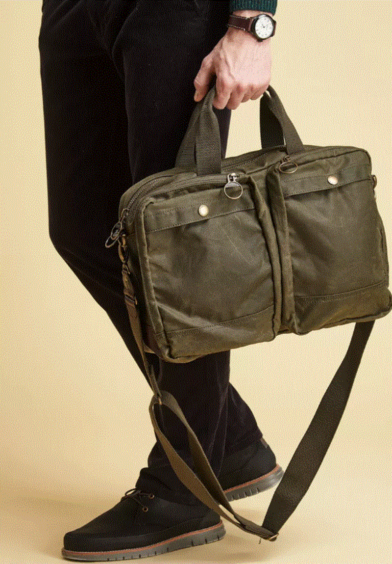 Barbour Lowerfell Business Bag in Olive-5