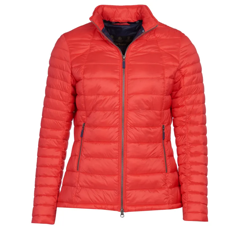 Barbour Daisyhill Quilt Jacket in Coral/Navy-3