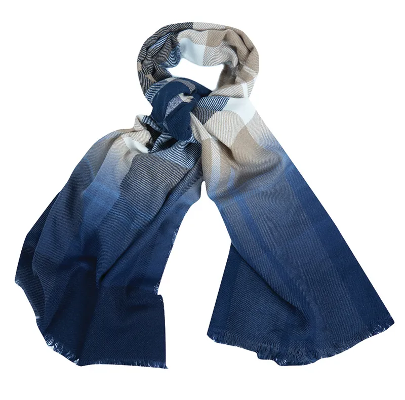 Barbour Glenn Scarf in Navy/Mink