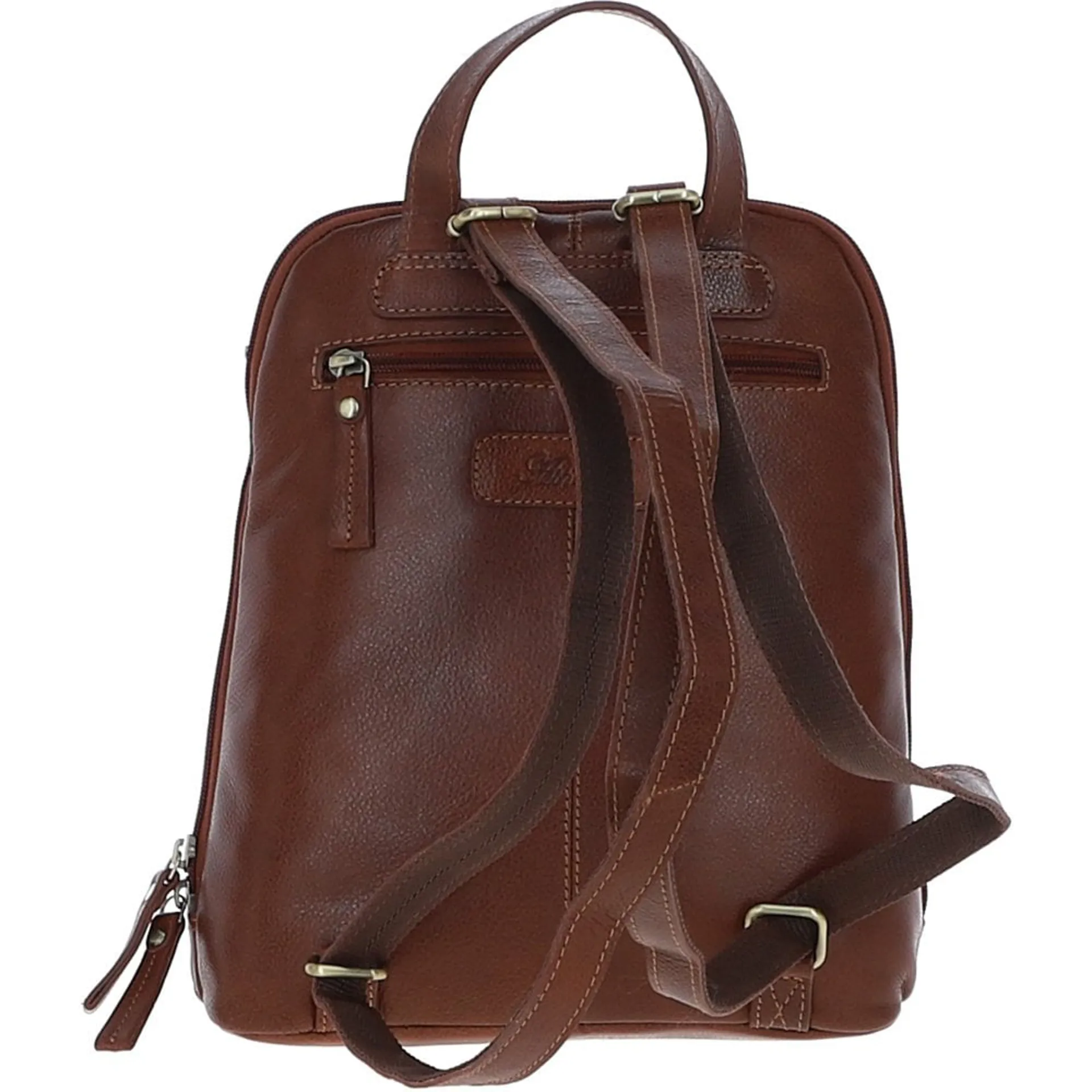 Ashwood Leather Small Rucksack in Tan M-85