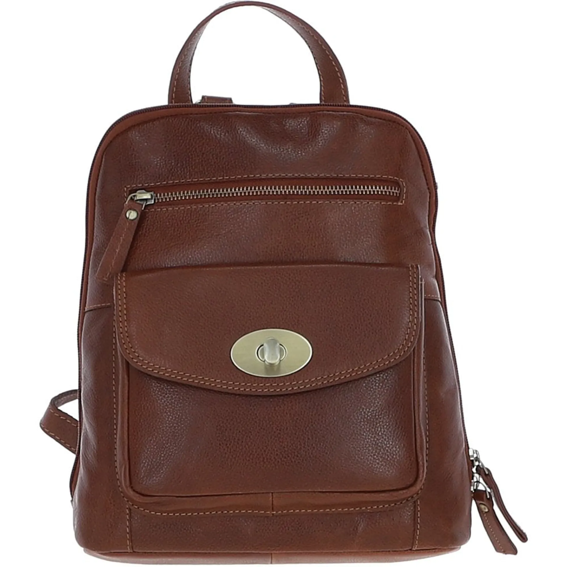 Ashwood Leather Small Rucksack in Tan M-85