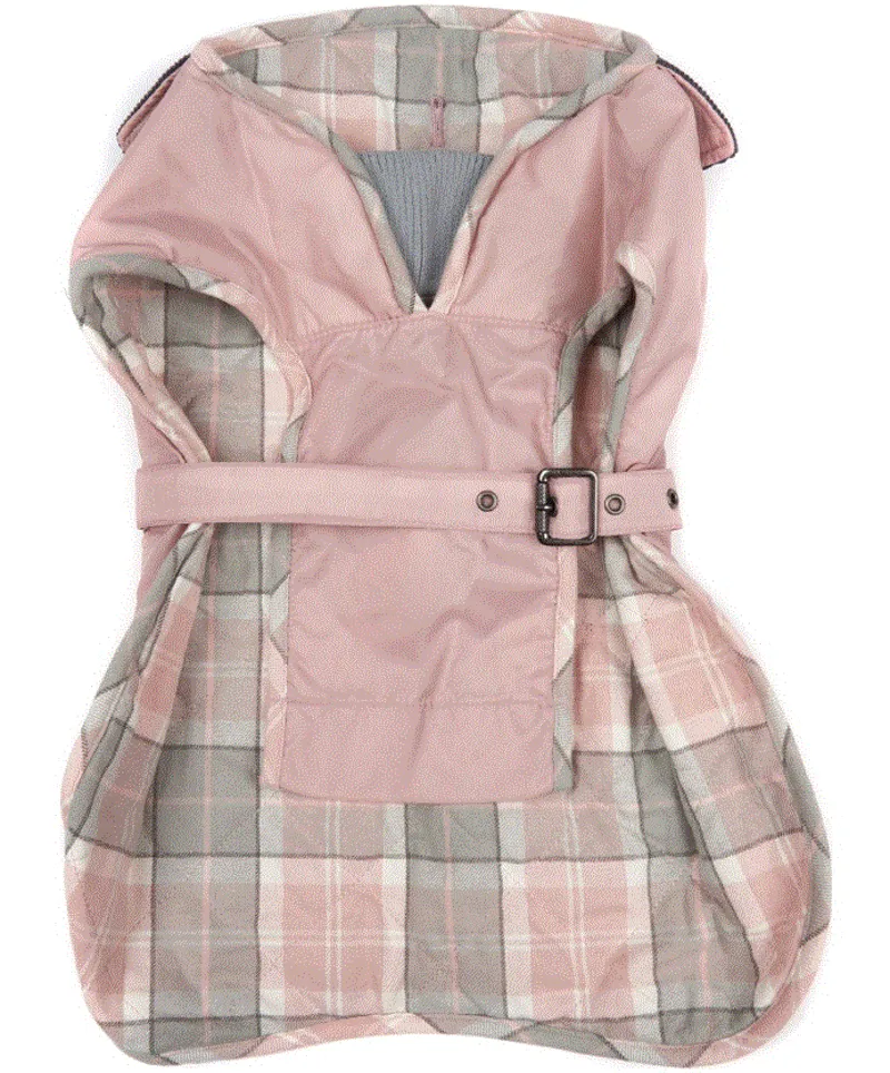 Barbour Pink Tartan Dog Coat