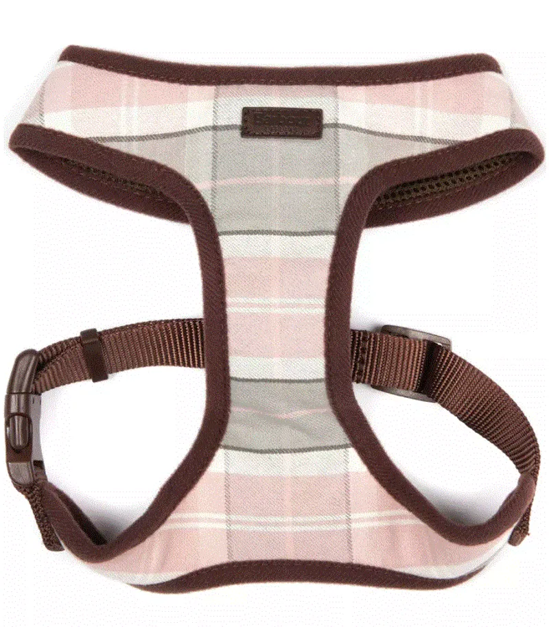 Barbour Dogs Pink Tartan Harness