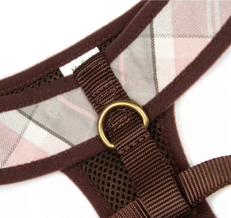 Barbour Dogs Pink Tartan Harness