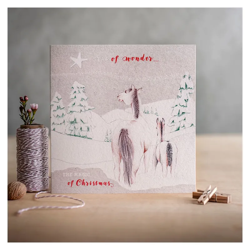 Deckled Edge Christmas Card - Wonder of Christmas