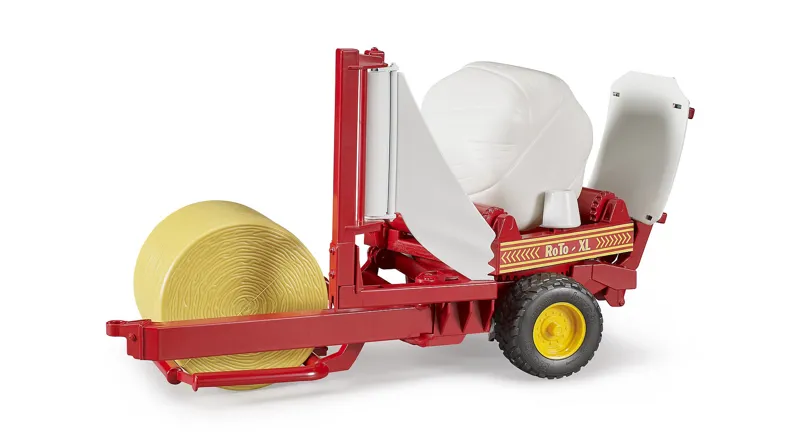 Bruder Bale Wrapper with Round Bales 1:16