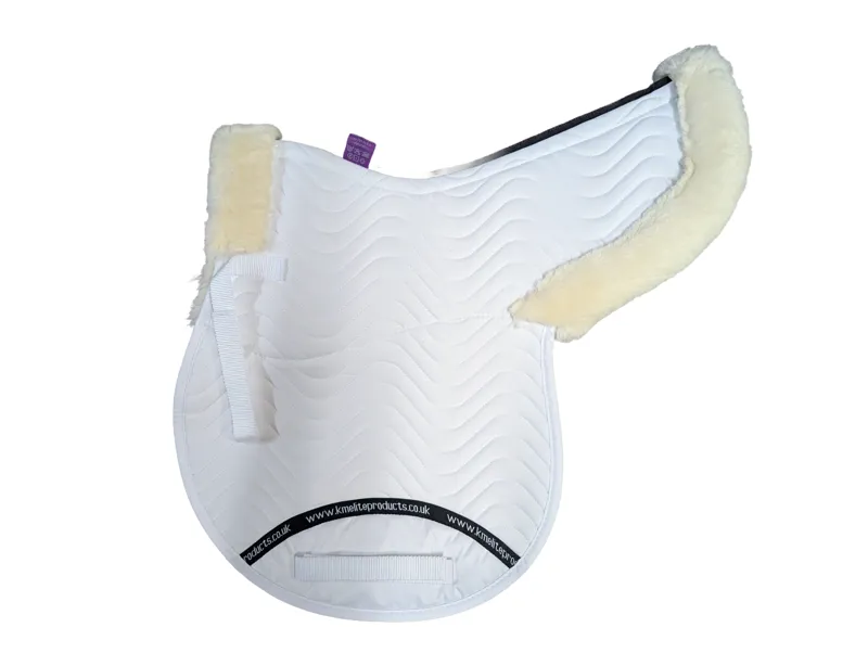 KM Elite TEDDY SOFT Half Lined GP Numnah White Natural