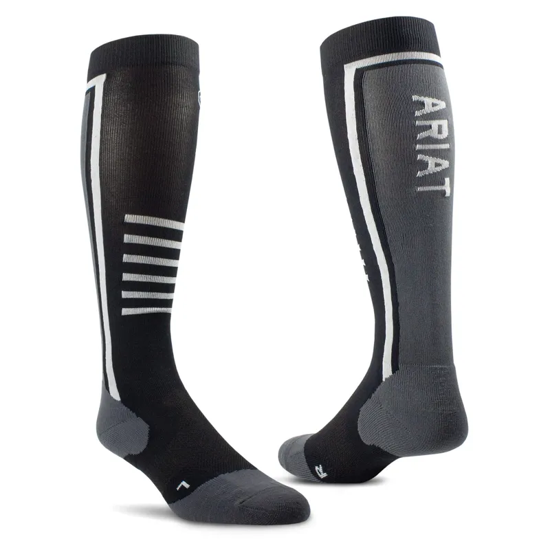AriatTEK Slimline Performance Socks in Black/Sleet