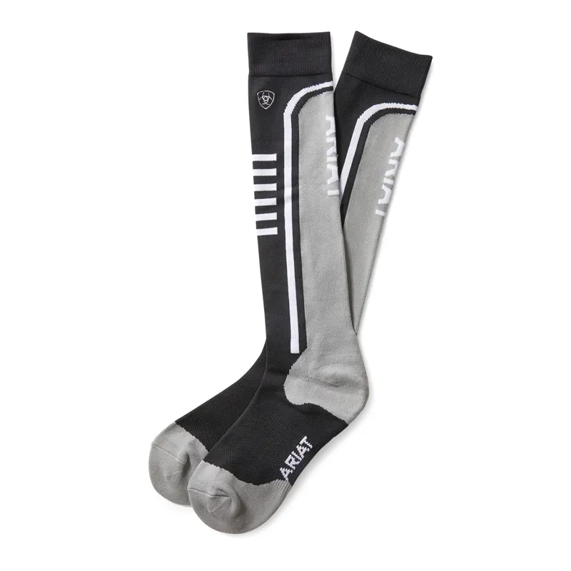 AriatTEK Slimline Performance Socks in Black/Sleet-1