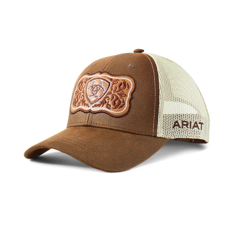 Ariat Floral Leather Patch Cap